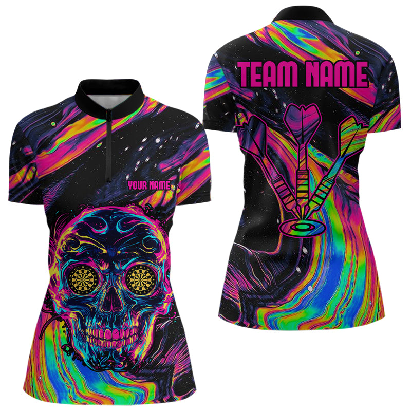 Colorful Psychedelic Skull Custom Dart, Dart Team NYN0020