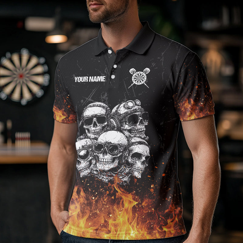 Personalized Fire Flame And Skulls Dart, Custom Dart Team NYN0021