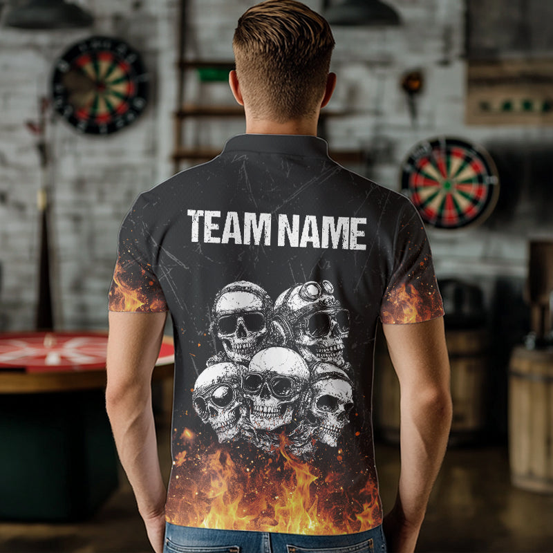 Personalized Fire Flame And Skulls Dart, Custom Dart Team NYN0021