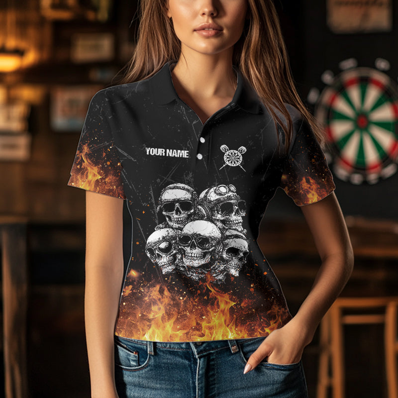 Personalized Fire Flame And Skulls Dart, Custom Dart Team NYN0021
