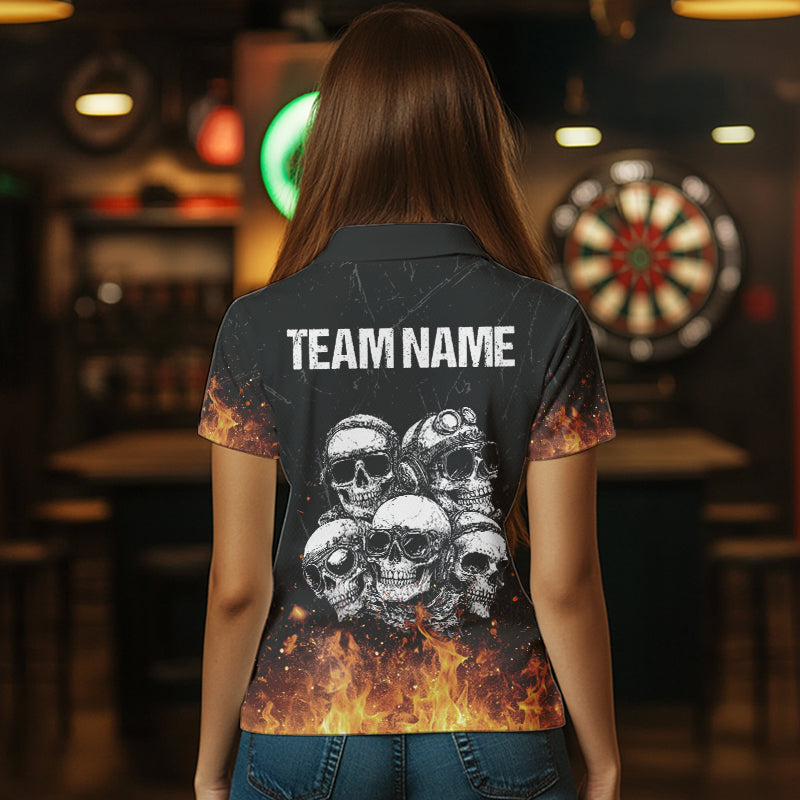 Personalized Fire Flame And Skulls Dart, Custom Dart Team NYN0021