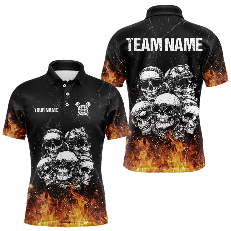 Personalized Fire Flame And Skulls Dart, Custom Dart Team NYN0021