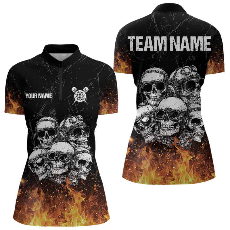 Personalized Fire Flame And Skulls Dart, Custom Dart Team NYN0021