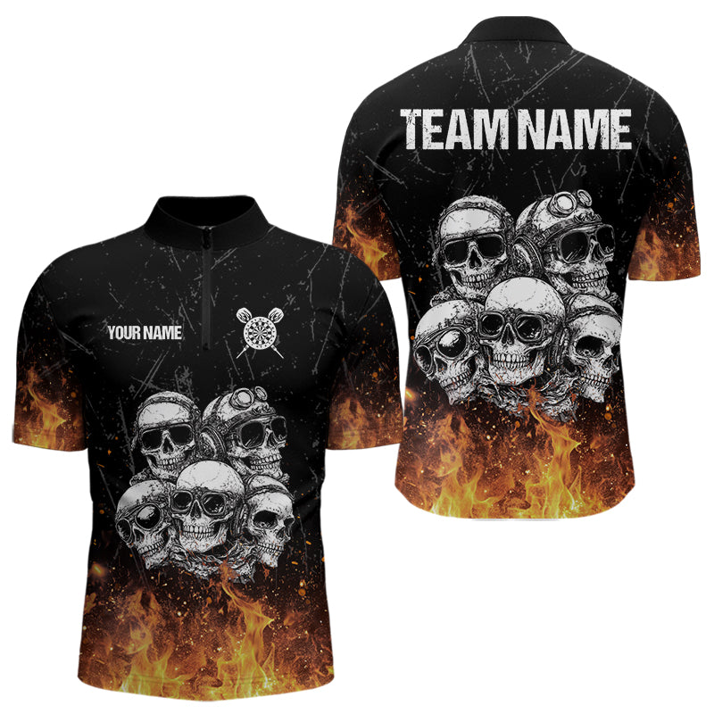 Personalized Fire Flame And Skulls Dart, Custom Dart Team NYN0021