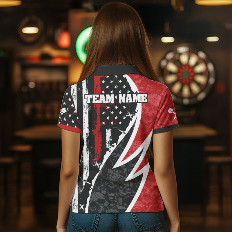 Skulls With Custom American Flag Dart, Dart Team NYN0024