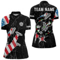 Custom American Flag Grunge Style Dart, Dart Team NYN0025