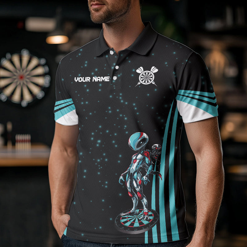 Custom Turquoise Alien And Dartboards Dart, Dart NYN0027