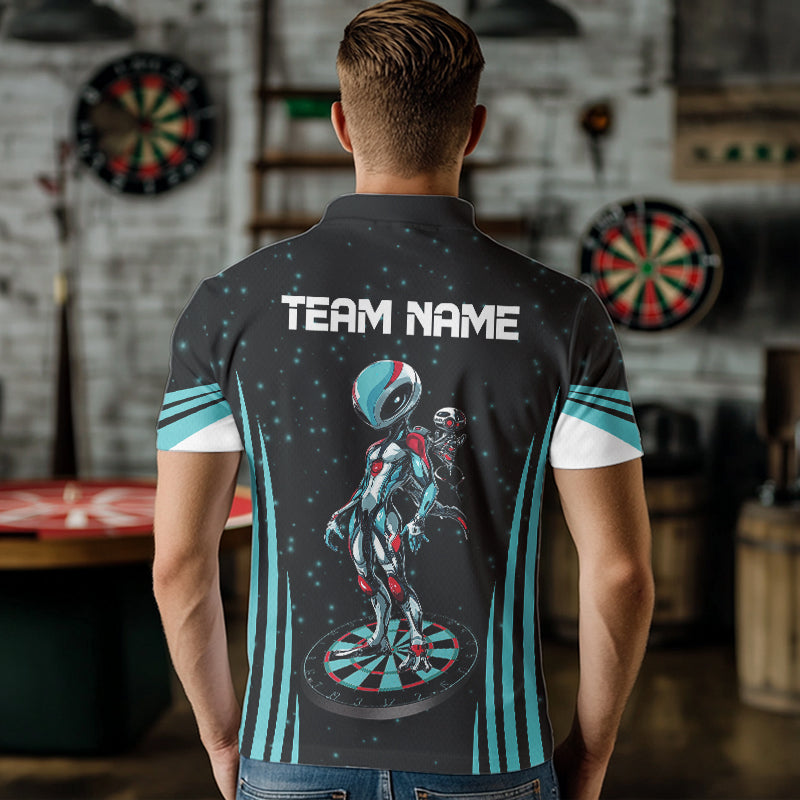 Custom Turquoise Alien And Dartboards Dart, Dart NYN0027