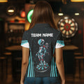 Custom Turquoise Alien And Dartboards Dart, Dart NYN0027