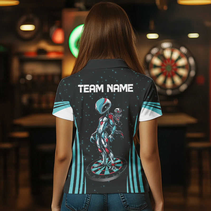 Custom Turquoise Alien And Dartboards Dart, Dart NYN0027