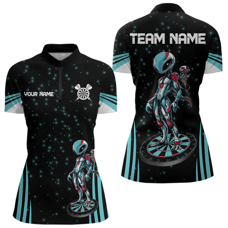 Custom Turquoise Alien And Dartboards Dart, Dart NYN0027