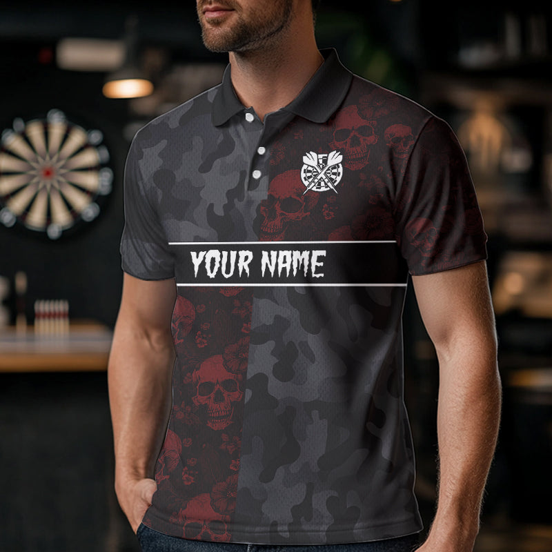 Red Rose Skulls And Dartboard Style Dart, Custom Dart NYN0028