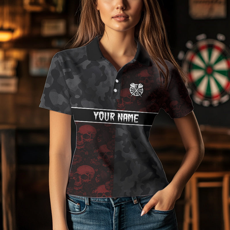 Red Rose Skulls And Dartboard Style Dart, Custom Dart NYN0028