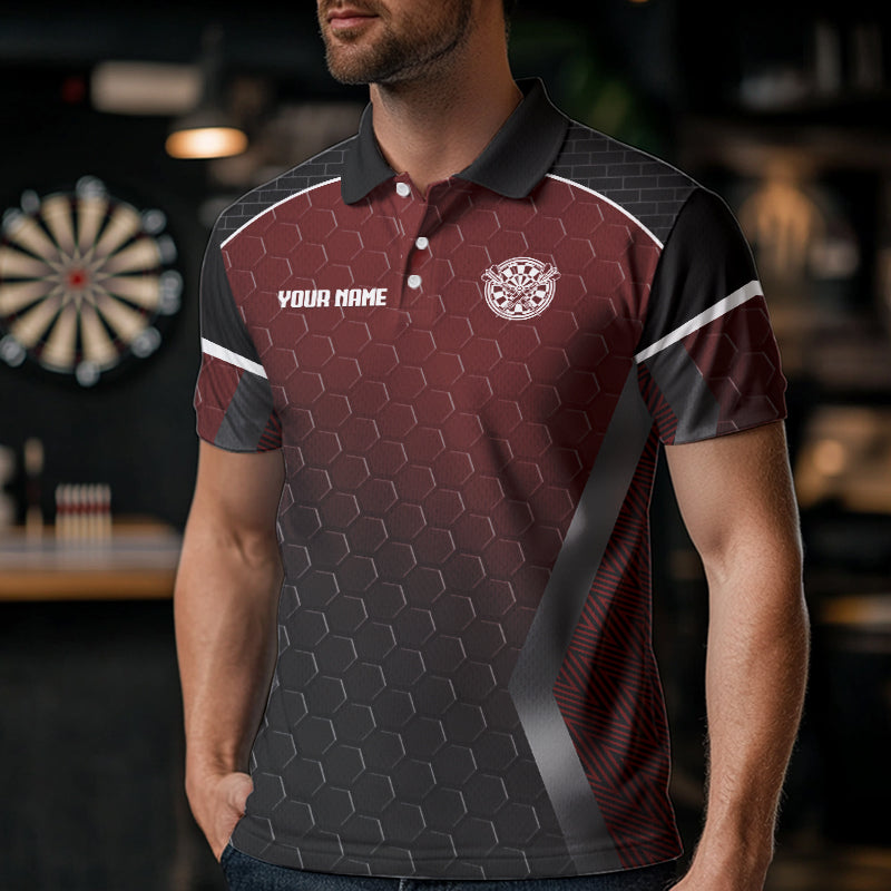 Custom Hexagon Pattern With Dragon In Red Dart, Dart Team NYN0031