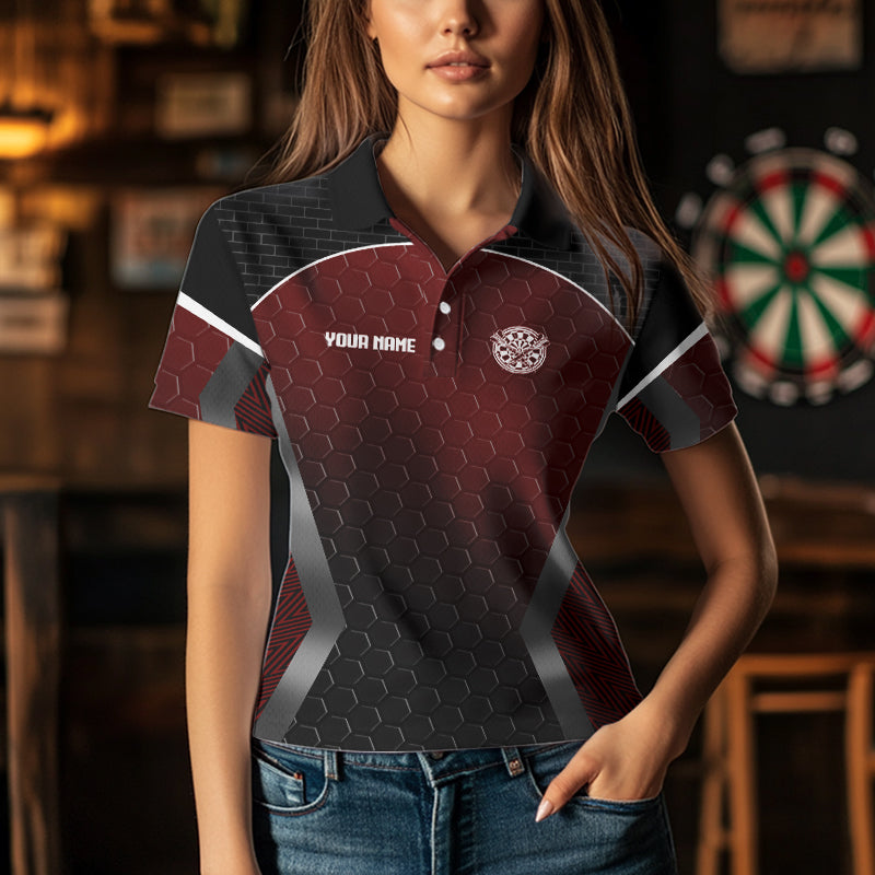 Custom Hexagon Pattern With Dragon In Red Dart, Dart Team NYN0031