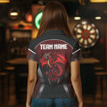 Custom Hexagon Pattern With Dragon In Red Dart, Dart Team NYN0031