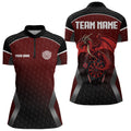 Custom Hexagon Pattern With Dragon In Red Dart, Dart Team NYN0031