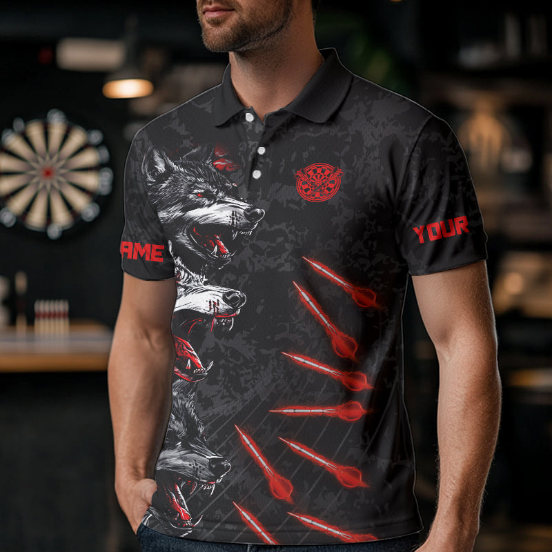 Black And Red Wolfs With Dart Arrows Dart, Custom Dart NYN0032