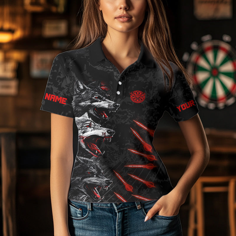 Black And Red Wolfs With Dart Arrows Dart, Custom Dart NYN0032