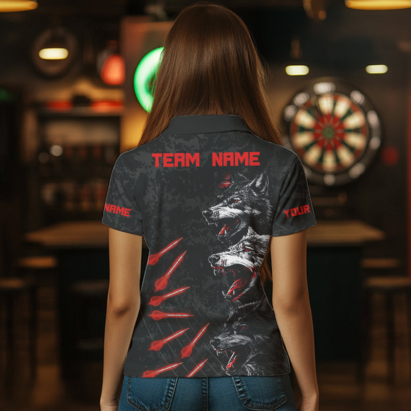 Black And Red Wolfs With Dart Arrows Dart, Custom Dart NYN0032