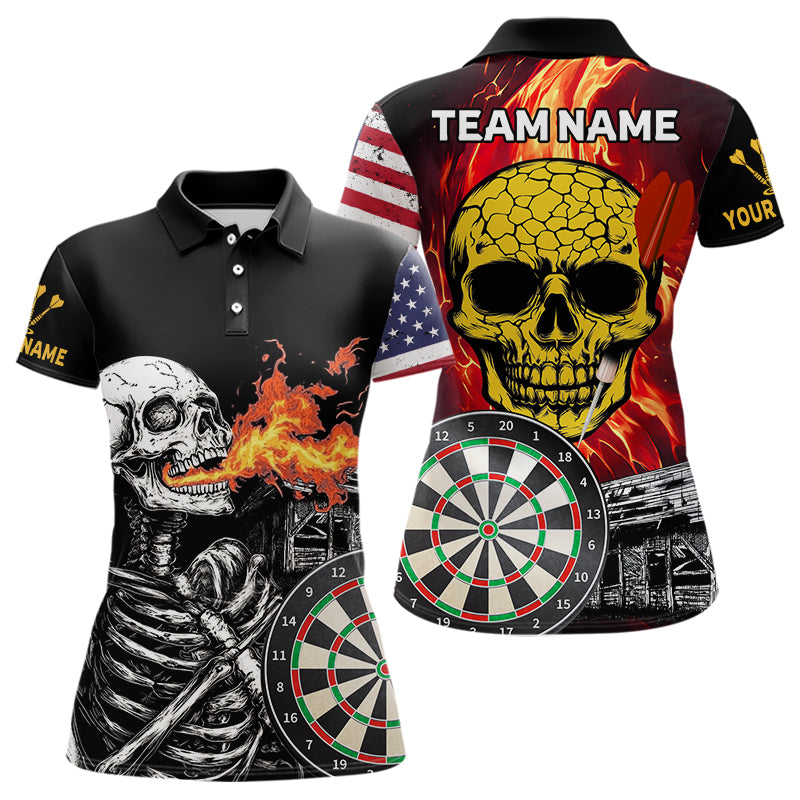 US Flag Custom Skulls With Dart Boards Dart, Custom Dart NYN0036