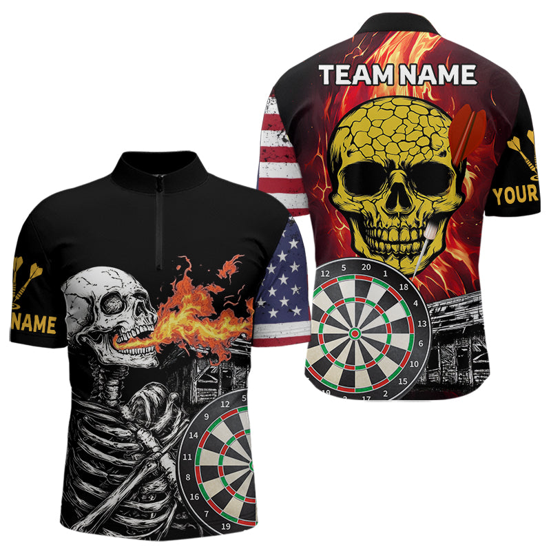 US Flag Custom Skulls With Dart Boards Dart, Custom Dart NYN0036