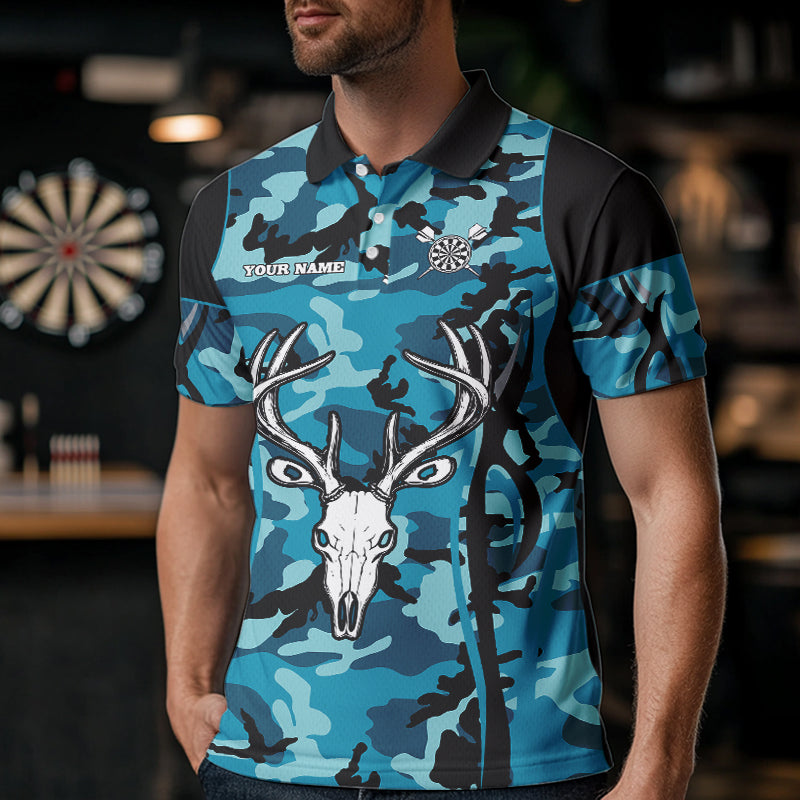 Turquoise Camo With Deer Head Skull Dart, Custom Dart NYN0037