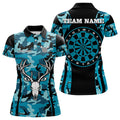 Turquoise Camo With Deer Head Skull Dart, Custom Dart NYN0037