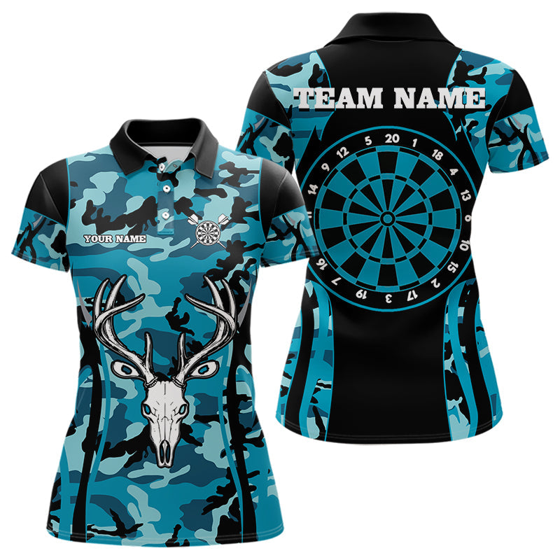 Turquoise Camo With Deer Head Skull Dart, Custom Dart NYN0037