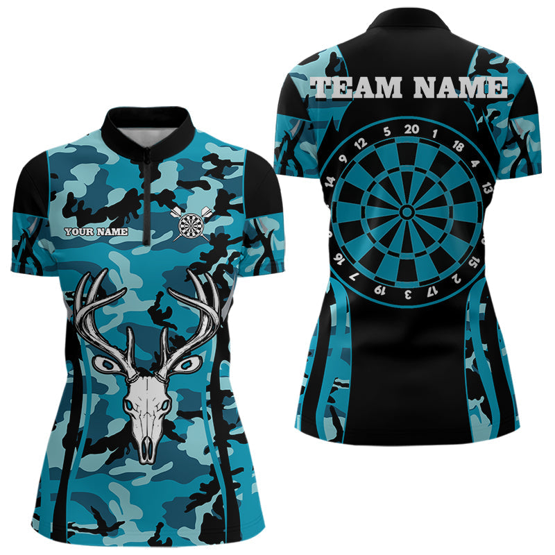 Turquoise Camo With Deer Head Skull Dart, Custom Dart NYN0037