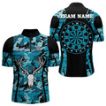 Turquoise Camo With Deer Head Skull Dart, Custom Dart NYN0037