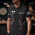 Personalized Skull Black Grunge and Darts, Dart Team NYN0005