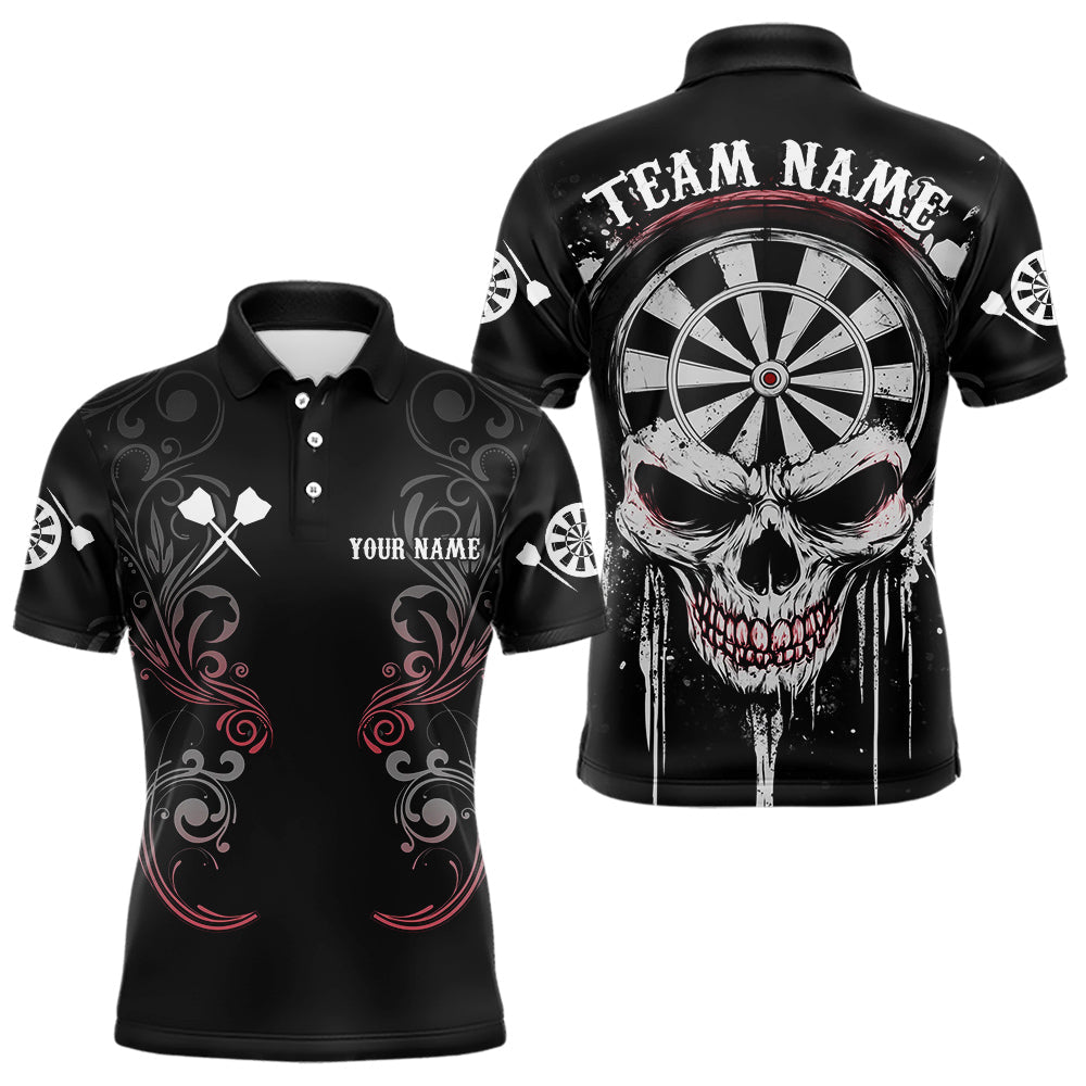 Personalized Skull Black Grunge and Darts, Dart Team NYN0005