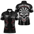 Personalized Skull Black Grunge and Darts, Dart Team NYN0005