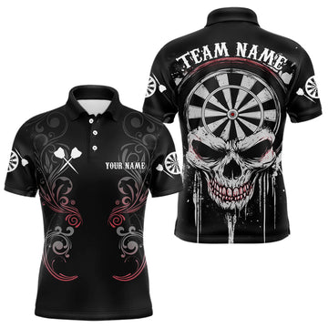 Personalized Skull Black Grunge and Darts, Dart Team NYN0005