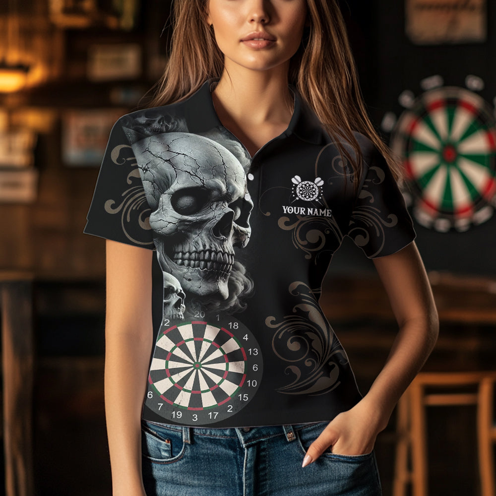 Personalized Grey Skull Dragon and Quarter-Zip Dart, Custom Dart NYN0012