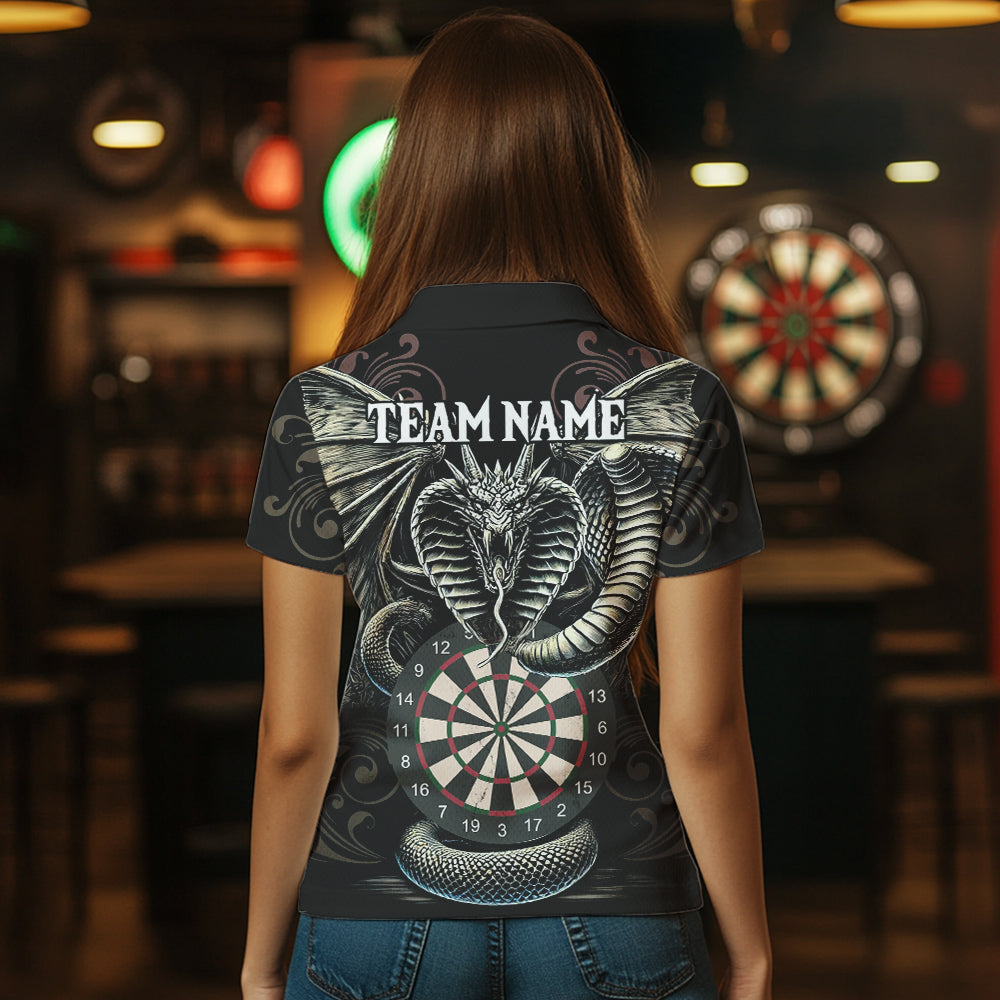 Personalized Grey Skull Dragon and Quarter-Zip Dart, Custom Dart NYN0012