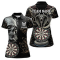 Personalized Grey Skull Dragon and Quarter-Zip Dart, Custom Dart NYN0012
