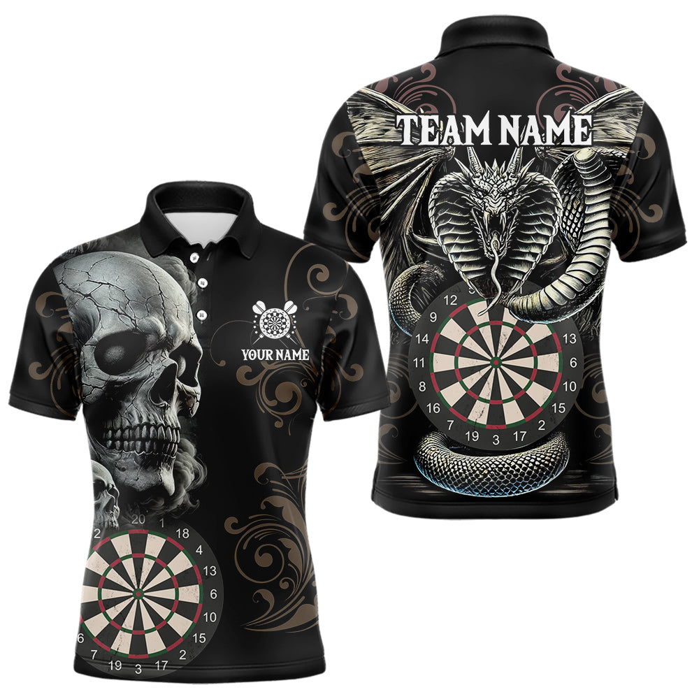 Personalized Grey Skull Dragon and Quarter-Zip Dart, Custom Dart NYN0012