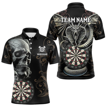 Personalized Grey Skull Dragon and Quarter-Zip Dart, Custom Dart NYN0012