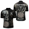 Personalized Grey Skull Dragon and Quarter-Zip Dart, Custom Dart NYN0012