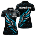 Custom White-Blue Wings Grunge Style Dart, Dart Team NYN0110