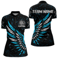 Custom White-Blue Wings Grunge Style Dart, Dart Team NYN0110
