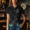 Turquoise Galaxy and Colorful Dartboard Men's Darts - Custom Name For Players NYN0474