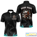 Turquoise Galaxy and Colorful Dartboard Men's Darts - Custom Name For Players NYN0474