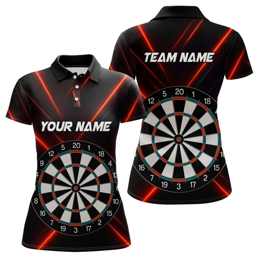 Personalized Darts With Red Laser Streaks And Dual Dartboards NYN0268