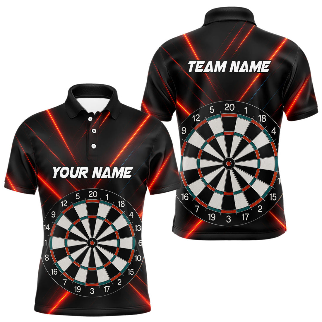 Personalized Darts With Red Laser Streaks And Dual Dartboards NYN0268