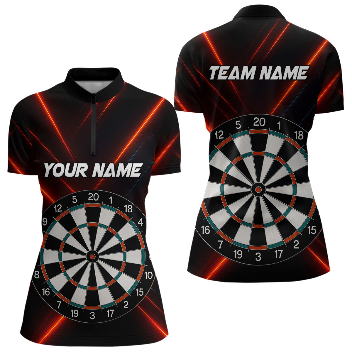 Personalized Darts With Red Laser Streaks And Dual Dartboards NYN0268