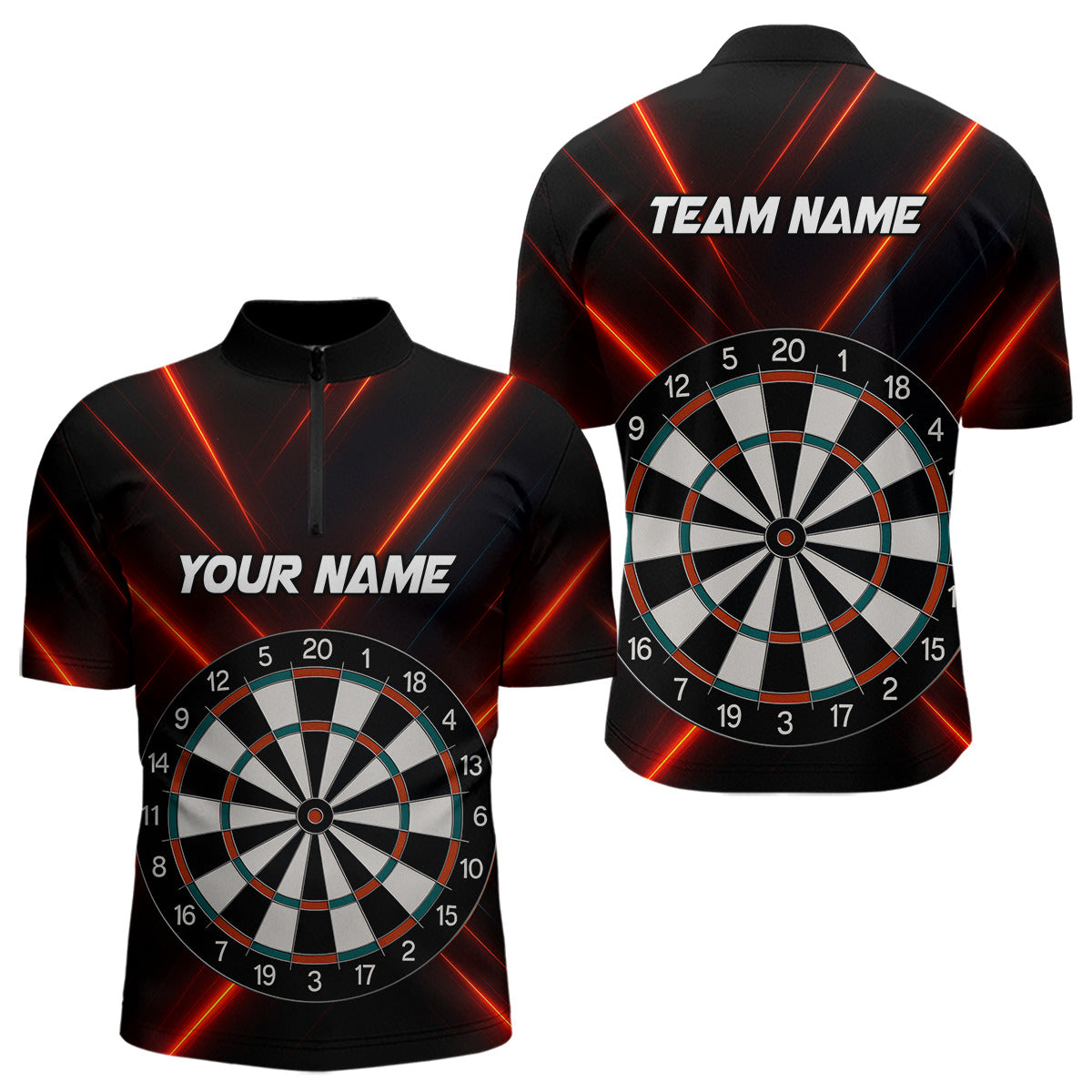 Personalized Darts With Red Laser Streaks And Dual Dartboards NYN0268