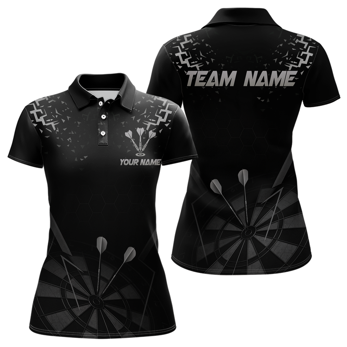 Personalized Dart With Black Dartboard And Silver Darts Arrows NYN0281